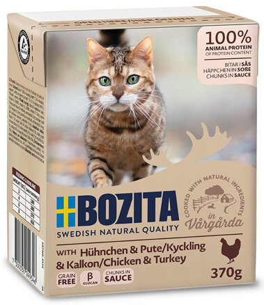 BOZITA kousky v omáčce s kuřetem a krůtou 370g