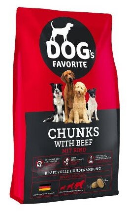 Dogs favorit Chunks with beef 15 kg