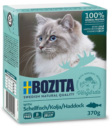 BOZITA kousky v rosolu s treskou 370g