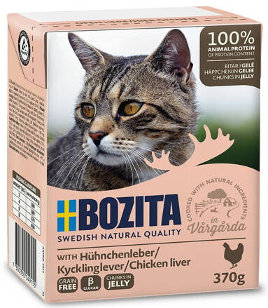 BOZITA kousky v rosolu s kuřecími játry 370g