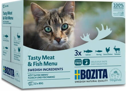 Bozita kousky v omáčce multibox maso a ryby 12 x 85 g