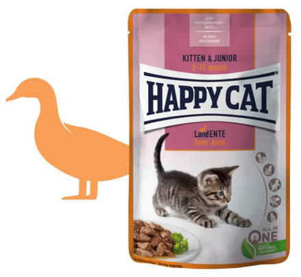 Kapsička HC MEAT IN SAUCE Kitten & Junior Land-Ente / Kachna 85 g
