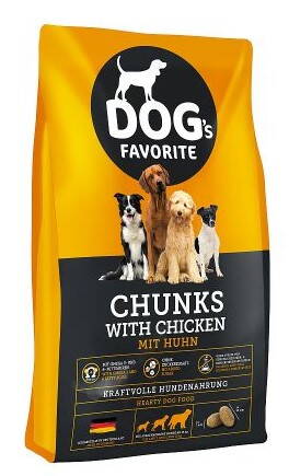 Dogs favorit Chunks with chicken 15 kg