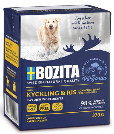 BOZITA kuřecí s rýží v rosolu - Tetra Pak 370g pes